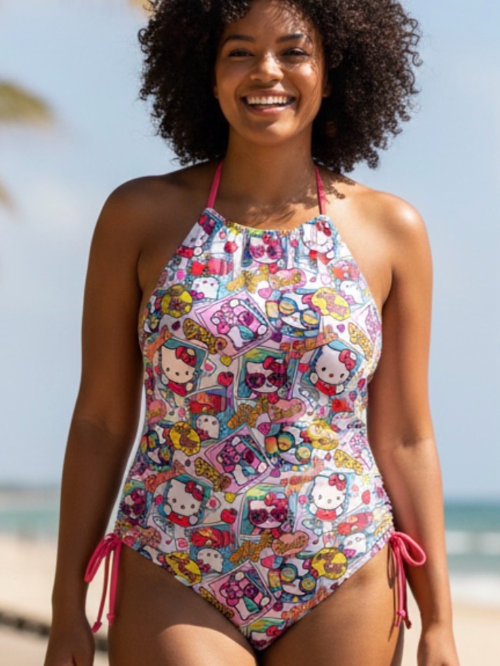 Women's Hello Kitty One-Piece Swimsuit Size 3X